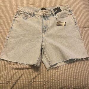 Express Women's Faded Blue Jean Shorts